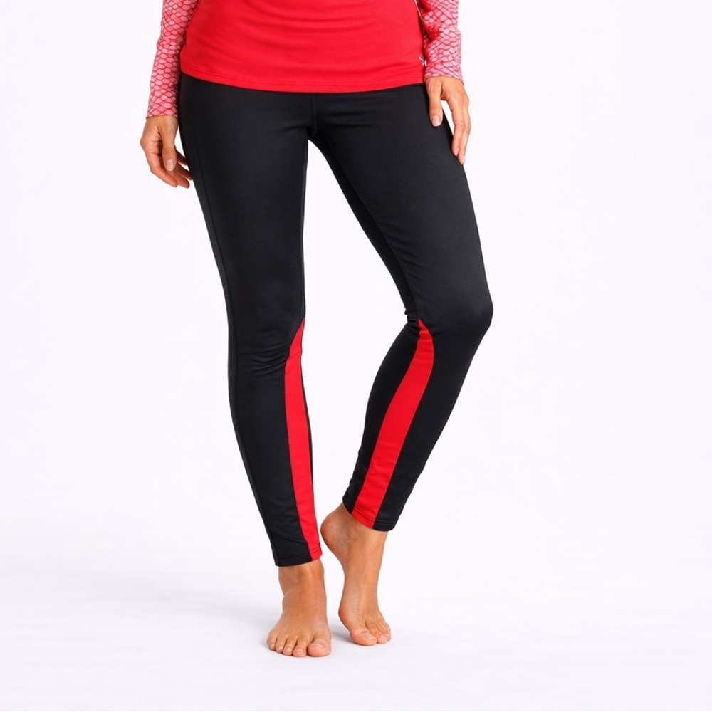Under Armour ColdGear Leggings Dark Gray & Red | Size SM/P